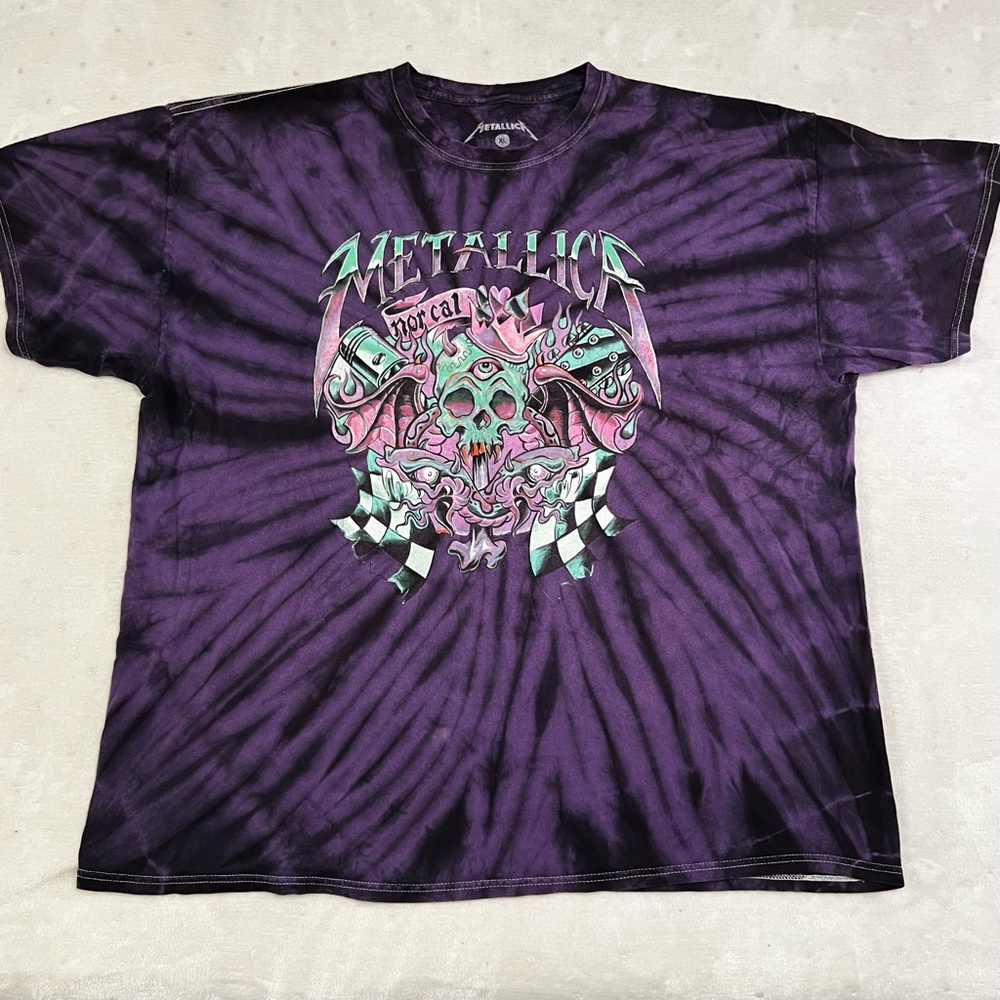 Metallica Liquid Blue Nor Cal Tie Dye T Shirt - Picture 2 of 4